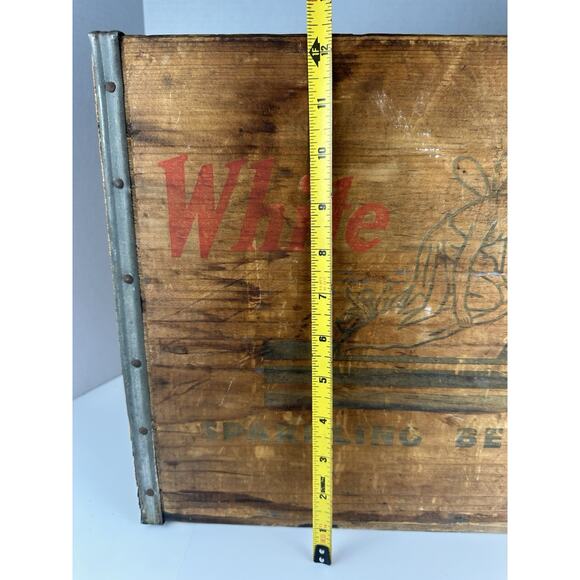 Rare/Vintage White Rock Wooden Bottle Crate From Native American 50s - Picture 4 of 11